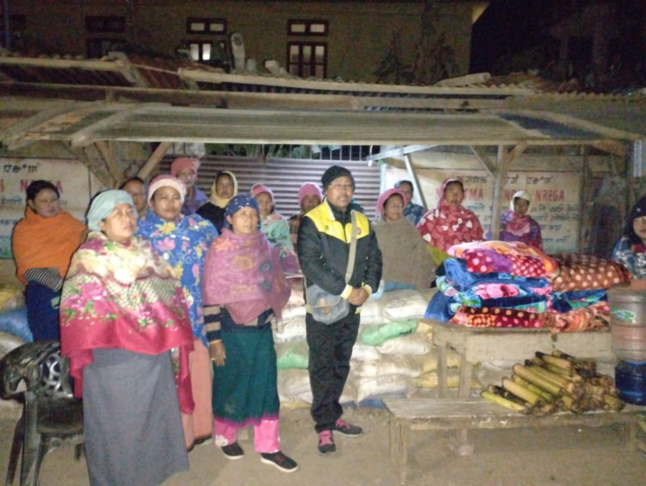 Distributing Blankets to Meira Paibies at Sugunu, Wapokpi, Tangjeng Khunou,Korsantabi,Chairel,Mangjil and Lameidong.